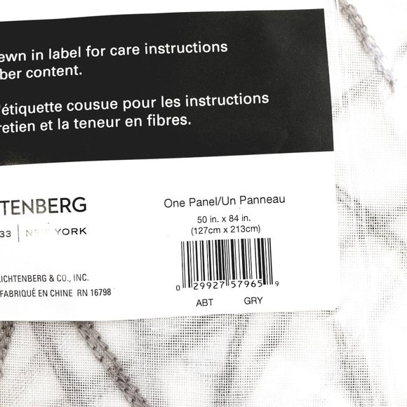 No. 918 Lichtenberg Geometric 84in L Curtain. - Picture 2 of 3